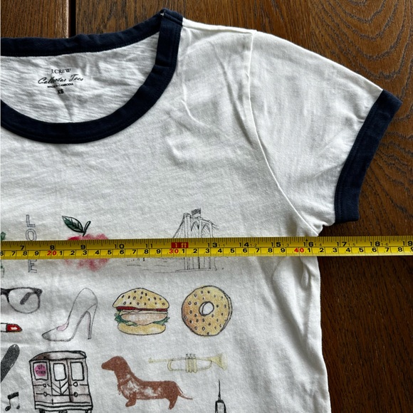 NWOT J.Crew Factory New York City NYC Icons Collector T-Shirt Navy Ivory - Picture 3 of 6